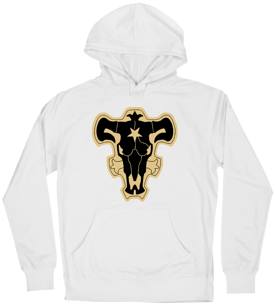 Black bulls 2024 hoodie black clover